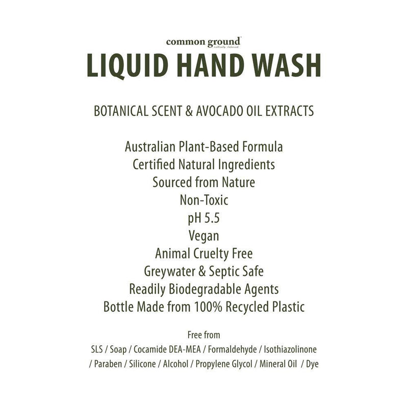 Common Ground Organic Liquid Hand Wash - Organics Buddy