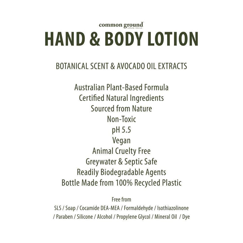 Common Ground Organic Hand and Body Lotion - Organics Buddy